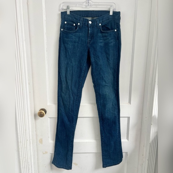 Ralph Lauren Slim Boot Cut Dark Wash Preppy Jeans Size 28 $298 - Picture 1 of 4
